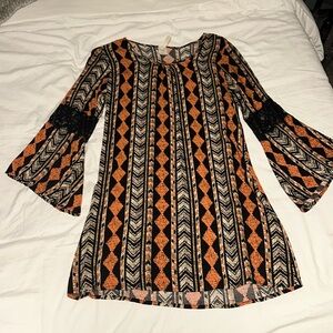Tribal flowy mini dress